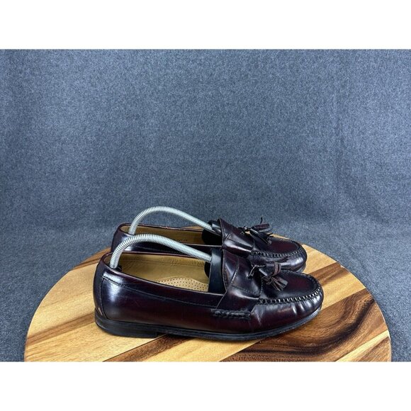 Cole Haan Tassel Loafers Men Size 9.5D Burgundy Leather Dress Shoes 03507 - Picture 1 of 12